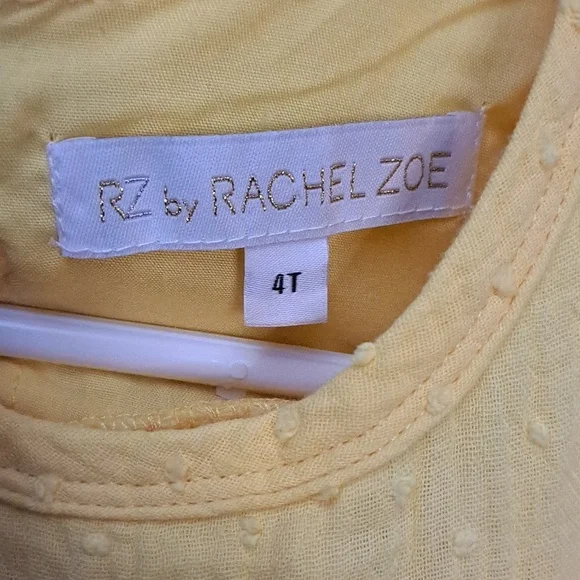 Rachel Zoe Boho Light Yellow Crochet Textured Dress Size 4T - Picture 2 of 7